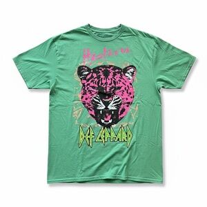 Def Leppard Green Graphic Tee